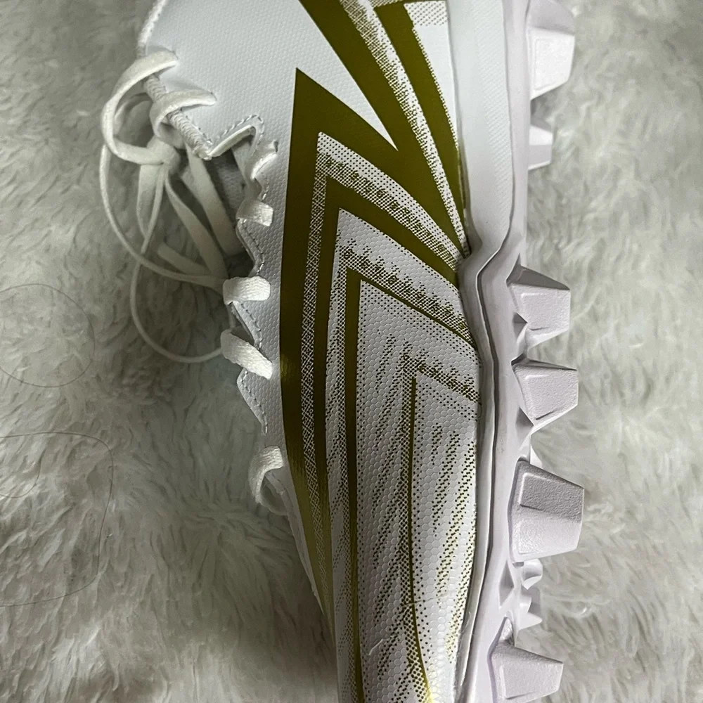 ADIDAS Freak Spark 23 Mid Top White And Gold Football Cleats Size 10.5